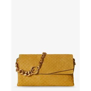Gucci Women Suede Shoulder Bag With All-Over Gg Motif
